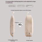 PackSmart Packing Cubes compression zipper closed saves 40 percent space
