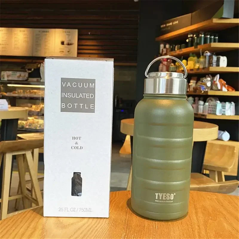 Tyeso Double Stainless Steel Thermos Mug Portable Sport Vacuum Flask Large Capacity Thermal Water Bottle Tumbler Drinks Cup