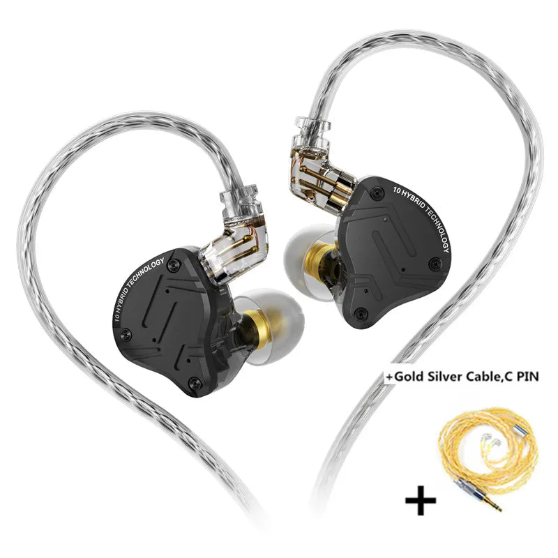 KZ ZS10 PRO X HIFI Metal Headset Hybrid In-ear Earphone Sport Noise Cancelling Headset Bass Earbuds KZ ZSN PRO AS16 PRO AS12 ZSX