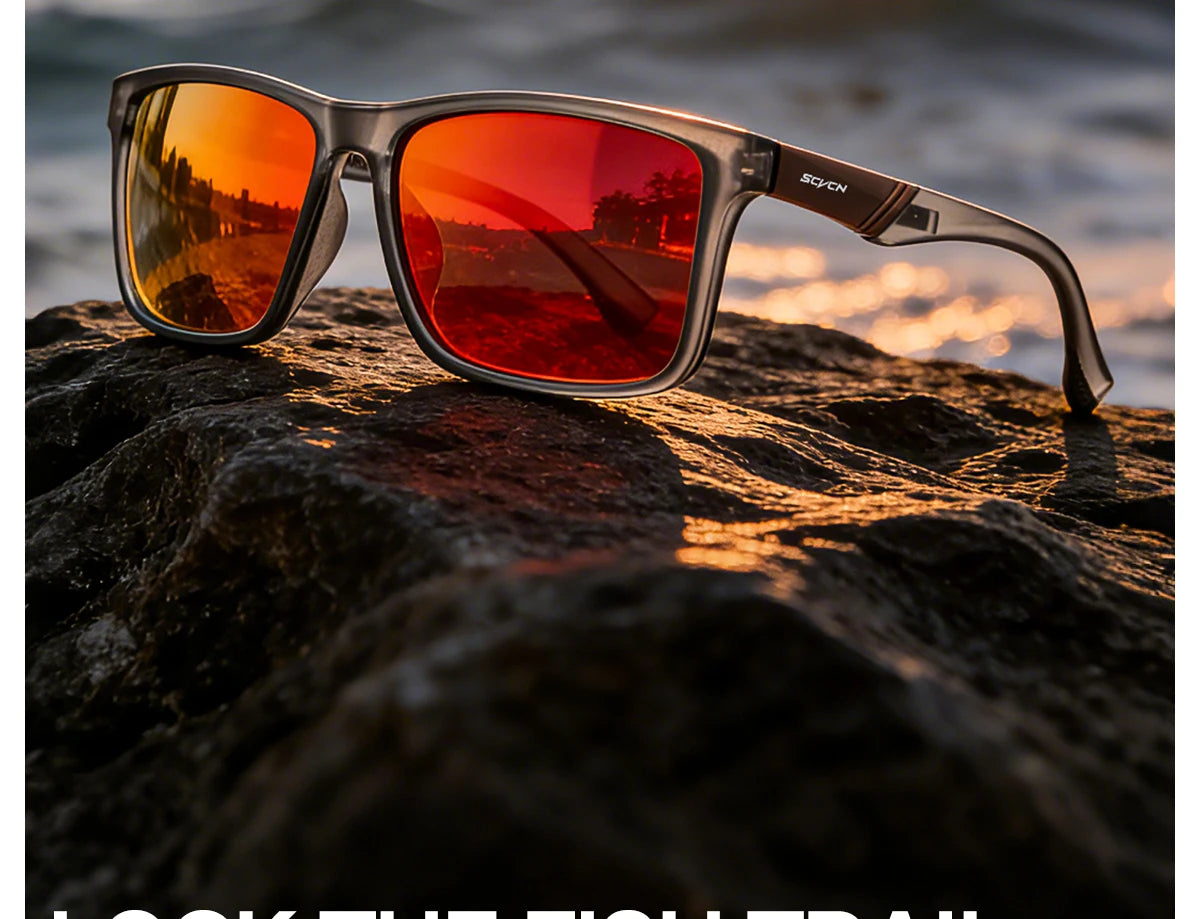 SCVCN Fishing Polarized Sunglasses Outdoor Sport Photochromic Glasses Men Outdoor Cycling Bike UV400 Protective Hiking Goggles