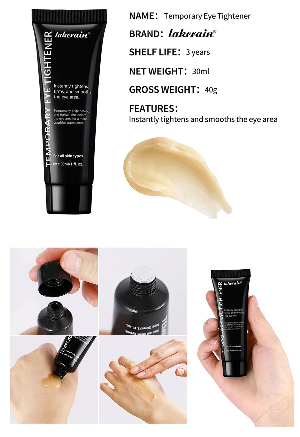 Instant Temporary Eye Cream Smooth And Deep Moisturizing Dry Eyes Area Skin Hydrating Eye Cream Skincare For All Skin Types