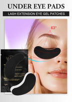 50Pairs Eyelash Pad Black Gel Hydrogel Eye Patch Grafting Under Eye Paper Sticker UV Pads Eye Protection