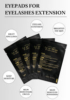 50Pairs Eyelash Pad Black Gel Hydrogel Eye Patch Grafting Under Eye Paper Sticker UV Pads Eye Protection