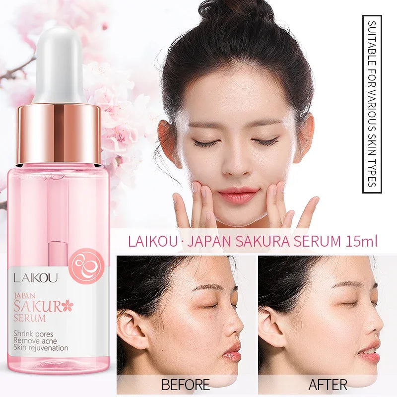 japan sakura extract serum minimizes pores brightens skin hydrating care radiance booster long lasting effect 17ml