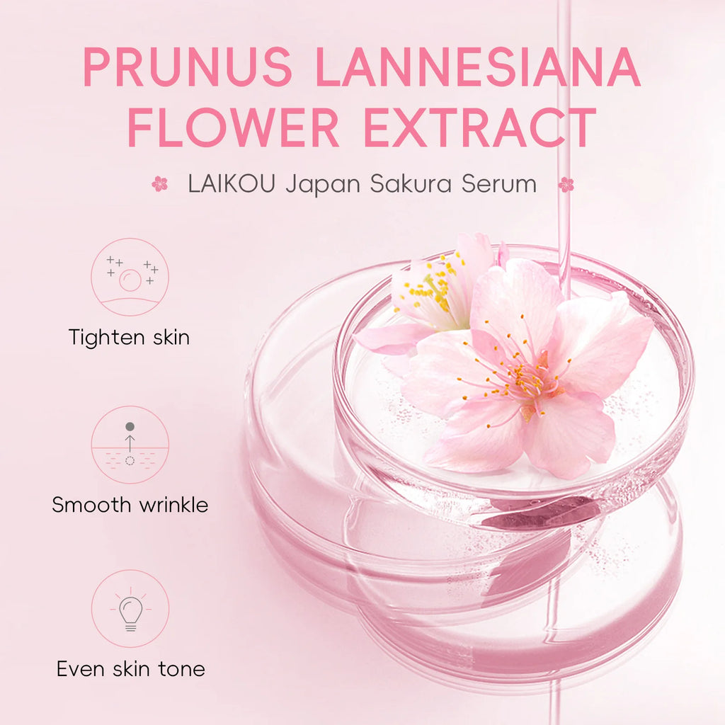 Japan Sakura Extract Serum Minimizes Pores Brightens Skin Hydrating Care Radiance Booster Long Lasting Effect 17ml