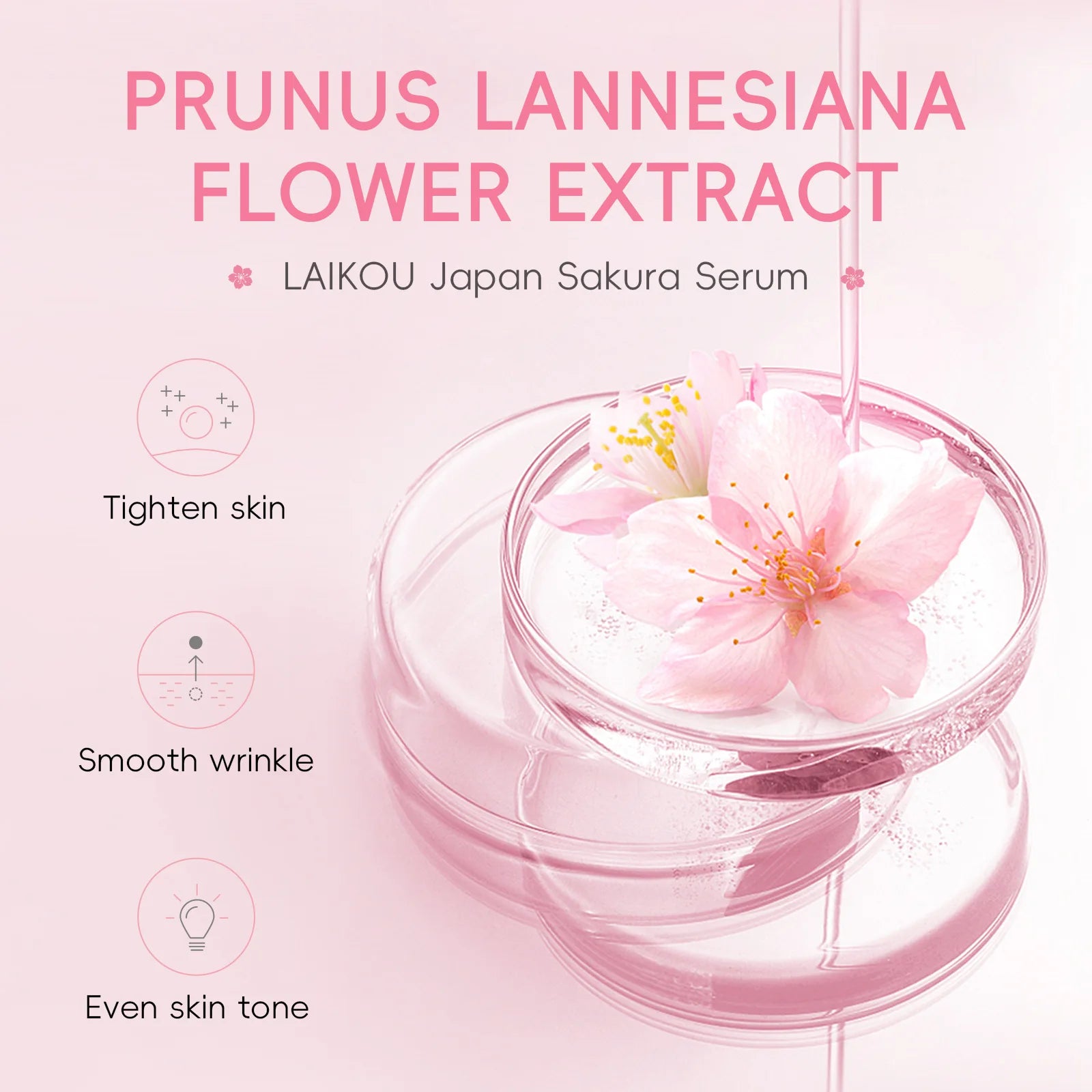 Japan Sakura Extract Serum Minimizes Pores Brightens Skin Hydrating Care Radiance Booster Long Lasting Effect 17ml