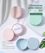 5g Macaron Loose Powder Case Packaging Dispenser Box Talcum Powder Empty Container Mini Portable Makeup Puffs Tools Set