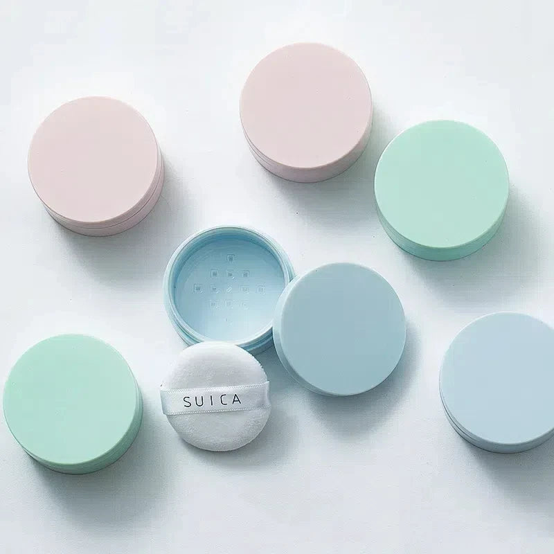 5g Macaron Loose Powder Case Packaging Dispenser Box Talcum Powder Empty Container Mini Portable Makeup Puffs Tools Set