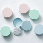 5g Macaron Loose Powder Case Packaging Dispenser Box Talcum Powder Empty Container Mini Portable Makeup Puffs Tools Set