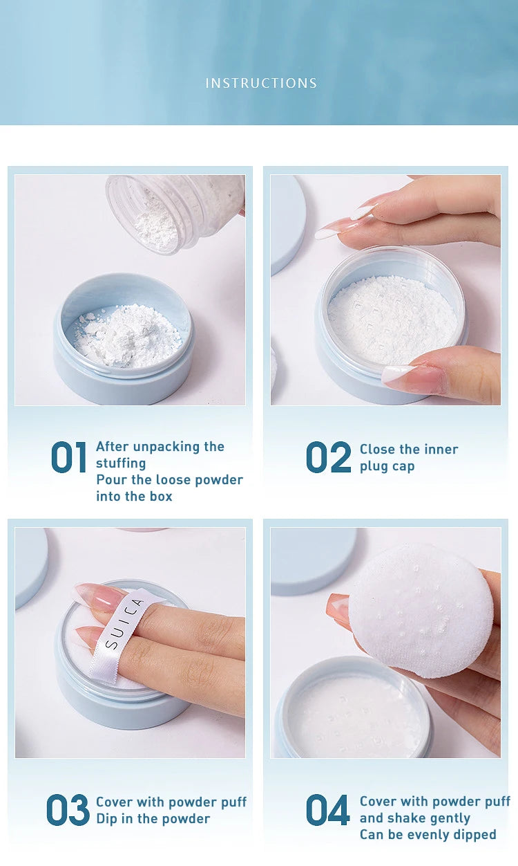 5g Macaron Loose Powder Case Packaging Dispenser Box Talcum Powder Empty Container Mini Portable Makeup Puffs Tools Set