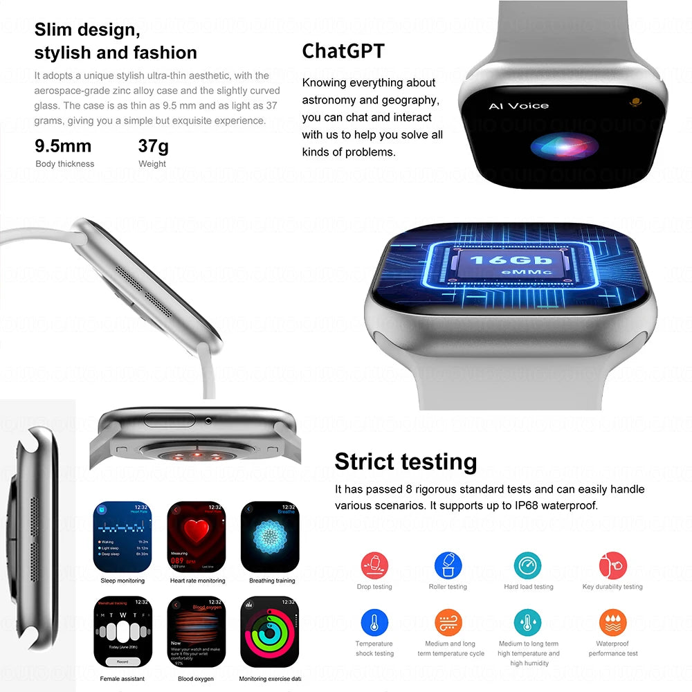 New DT Watch 10 Smartwatch 16GB Large Memory NFC 3D Stereo Vision Compass Muiti-Sport Mode Waterproof Bluetooth call Smartwatch