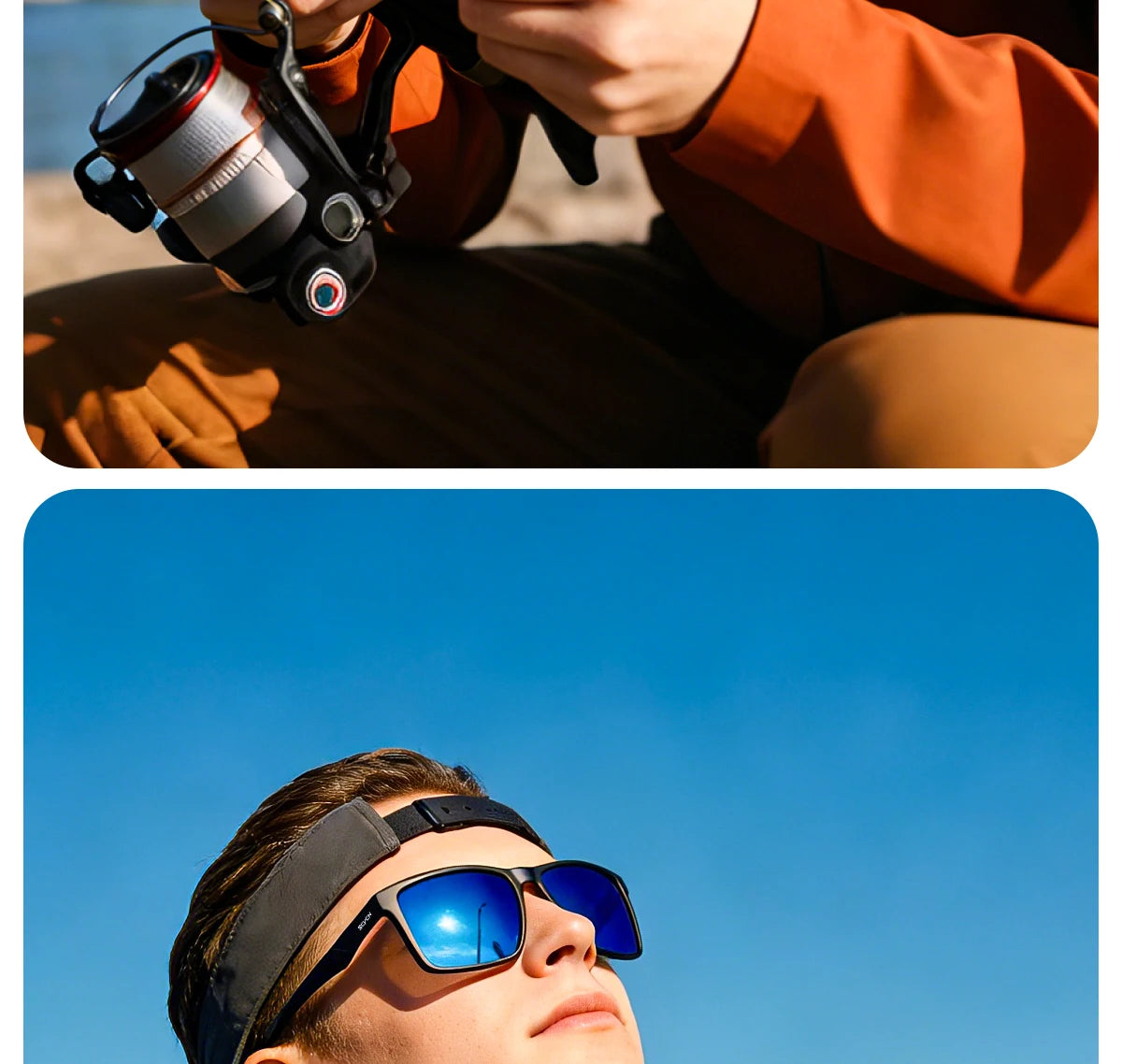 SCVCN Fishing Polarized Sunglasses Outdoor Sport Photochromic Glasses Men Outdoor Cycling Bike UV400 Protective Hiking Goggles