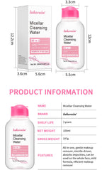 Micellar Cleansing Water-Gentle Makeup Remover for Face & Eyes-Effectively Removes Waterproof Mascara & Long-Lasting Lipstick