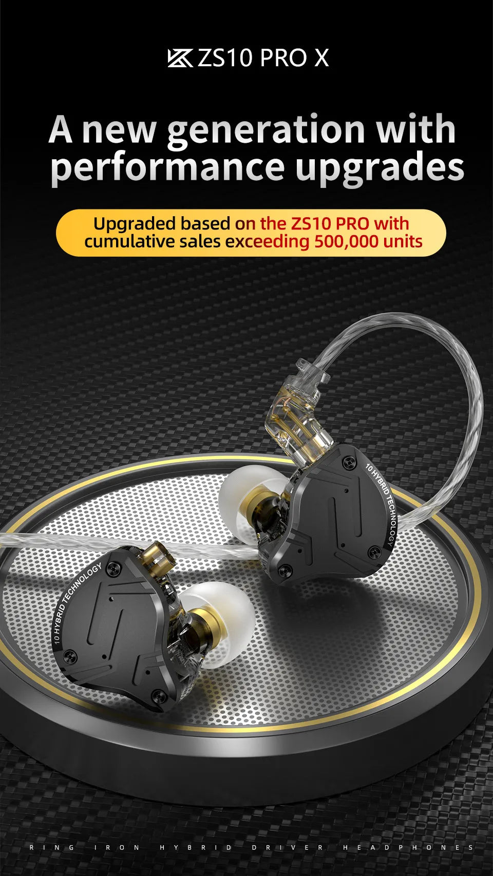 KZ ZS10 PRO X HIFI Metal Headset Hybrid In-ear Earphone Sport Noise Cancelling Headset Bass Earbuds KZ ZSN PRO AS16 PRO AS12 ZSX