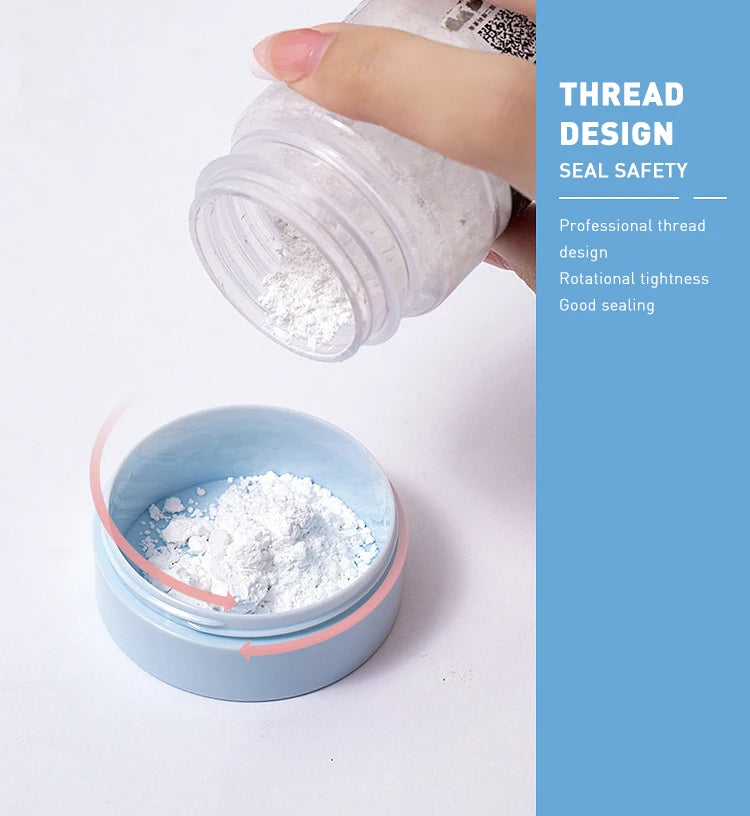 5g Macaron Loose Powder Case Packaging Dispenser Box Talcum Powder Empty Container Mini Portable Makeup Puffs Tools Set