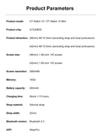 New DT Watch 10 Smartwatch 16GB Large Memory NFC 3D Stereo Vision Compass Muiti-Sport Mode Waterproof Bluetooth call Smartwatch