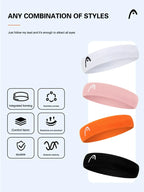 HEAD Tennis Sports Headbands Fitness Sweatband Badminton Yoga Basketball Running Sweatproof Sweat Hairbands For Men and Women
