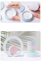 5g Macaron Loose Powder Case Packaging Dispenser Box Talcum Powder Empty Container Mini Portable Makeup Puffs Tools Set
