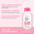 Micellar Cleansing Water-Gentle Makeup Remover for Face & Eyes-Effectively Removes Waterproof Mascara & Long-Lasting Lipstick