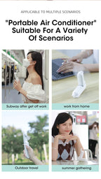 2000mAh Mini Portable Fan USB Rechargeable Cooler Collapsible Handheld Desktop Fan Quiet Foldable Office Home Handy Power Bank