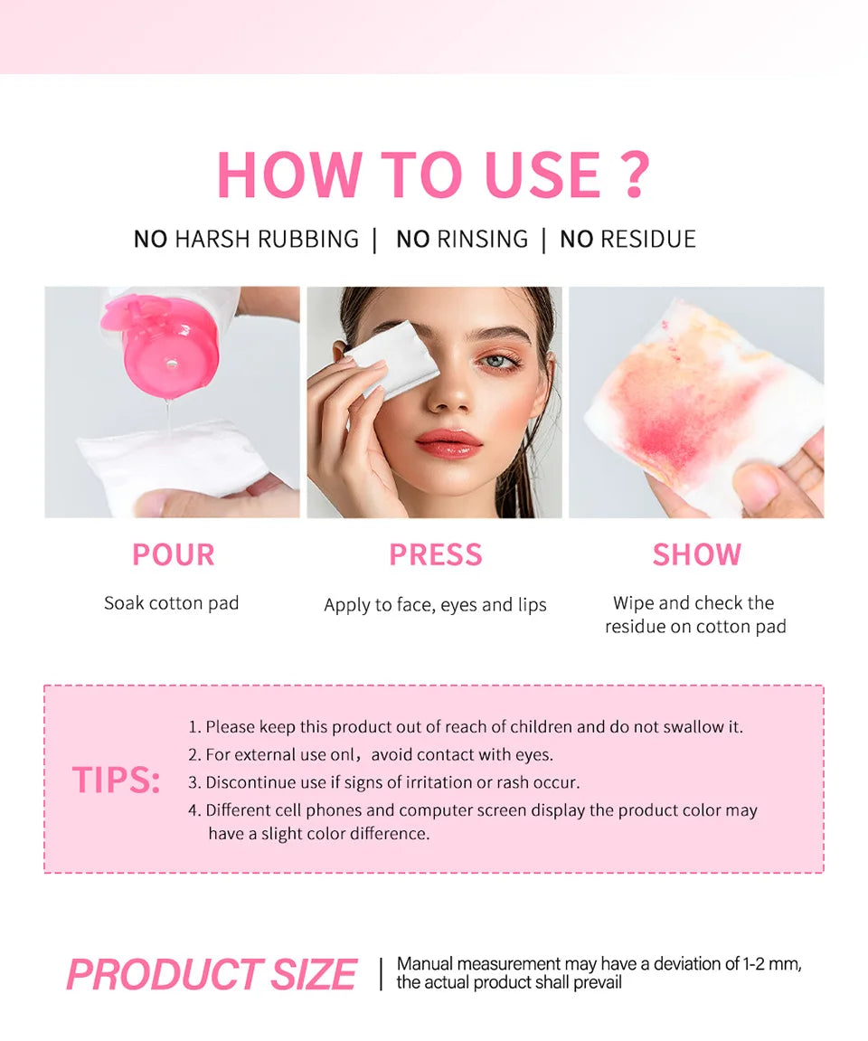 Micellar Cleansing Water-Gentle Makeup Remover for Face & Eyes-Effectively Removes Waterproof Mascara & Long-Lasting Lipstick