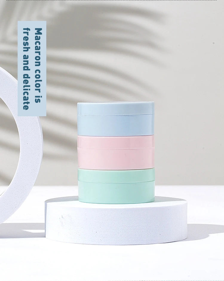5g Macaron Loose Powder Case Packaging Dispenser Box Talcum Powder Empty Container Mini Portable Makeup Puffs Tools Set