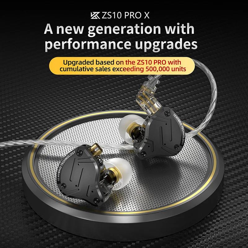 KZ ZS10 PRO X HIFI Metal Headset Hybrid In-ear Earphone Sport Noise Cancelling Headset Bass Earbuds KZ ZSN PRO AS16 PRO AS12 ZSX