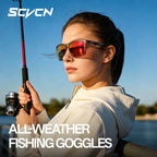 SCVCN Fishing Polarized Sunglasses Outdoor Sport Photochromic Glasses Men Outdoor Cycling Bike UV400 Protective Hiking Goggles