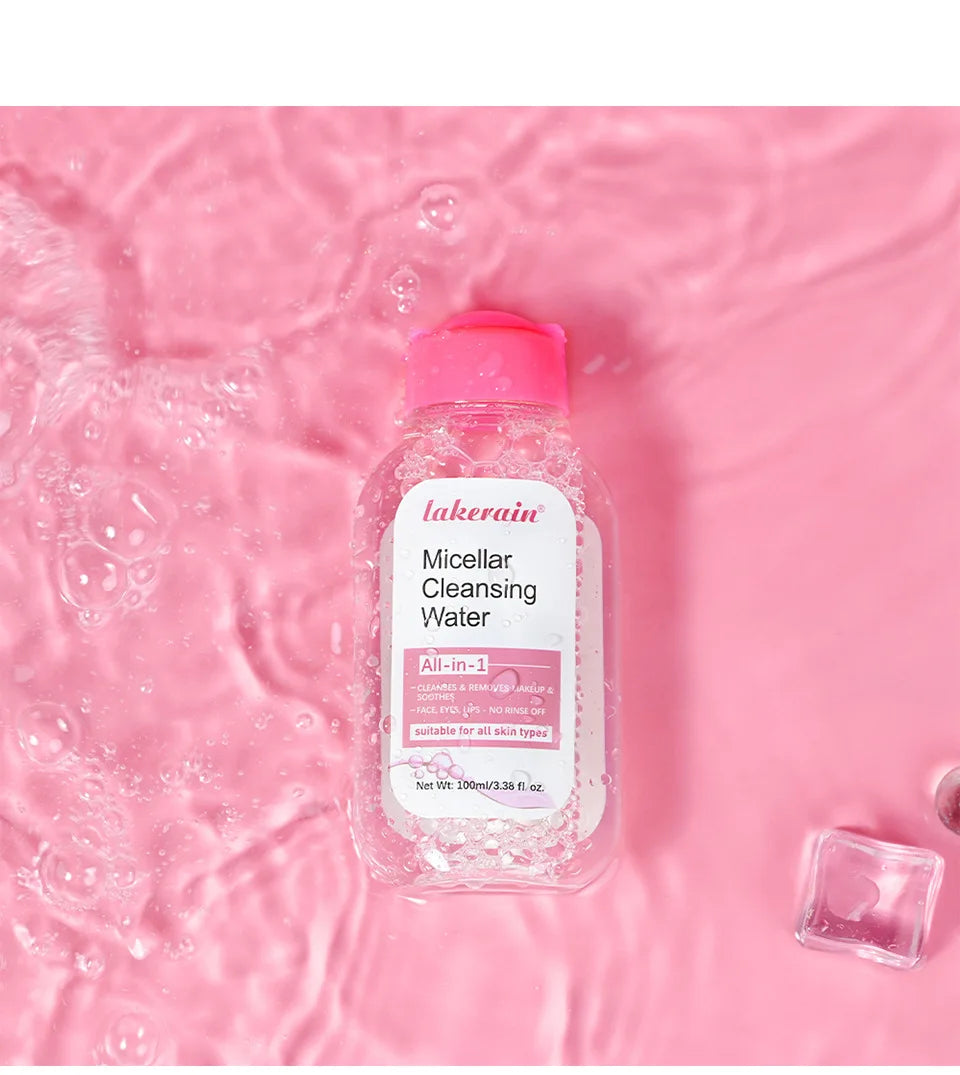 Micellar Cleansing Water-Gentle Makeup Remover for Face & Eyes-Effectively Removes Waterproof Mascara & Long-Lasting Lipstick