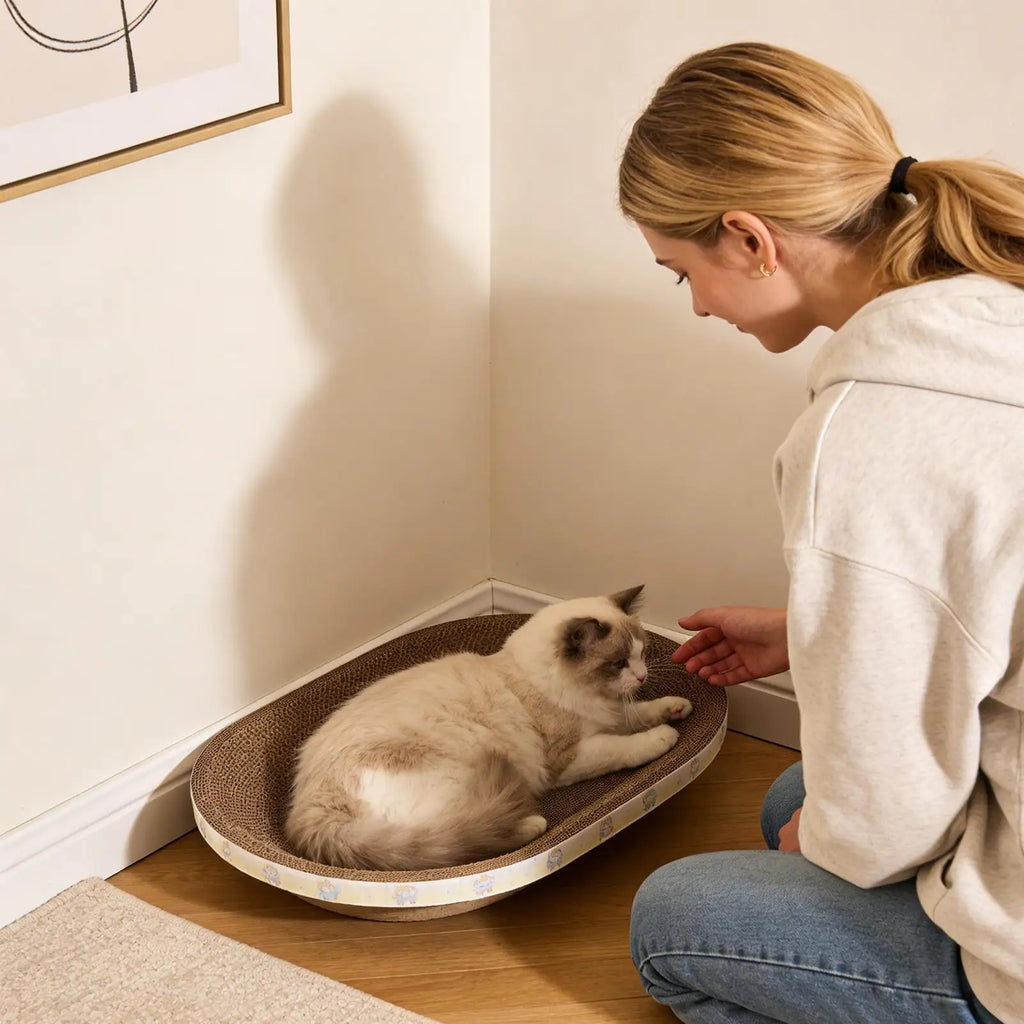 Breathable Cardboard Cat Scratcher Corrugated Pet Supplies Comfortable Scratch Pad for Cats for Small Large Kitten