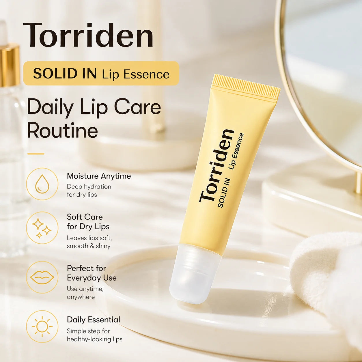 Torriden Ceramide Lip Essence 11ml,Smooth Balm,Intense Hydration & Comfort,Improves Lip to Texture,Korean Skincare,Korean Makeup