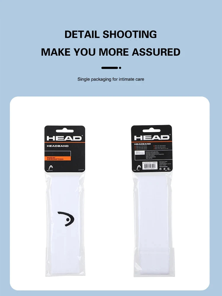 HEAD Tennis Sports Headbands Fitness Sweatband Badminton Yoga Basketball Running Sweatproof Sweat Hairbands For Men and Women