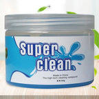 Super Clean cleaning gel jar with decorative leaves