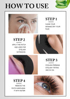 50Pairs Eyelash Pad Black Gel Hydrogel Eye Patch Grafting Under Eye Paper Sticker UV Pads Eye Protection