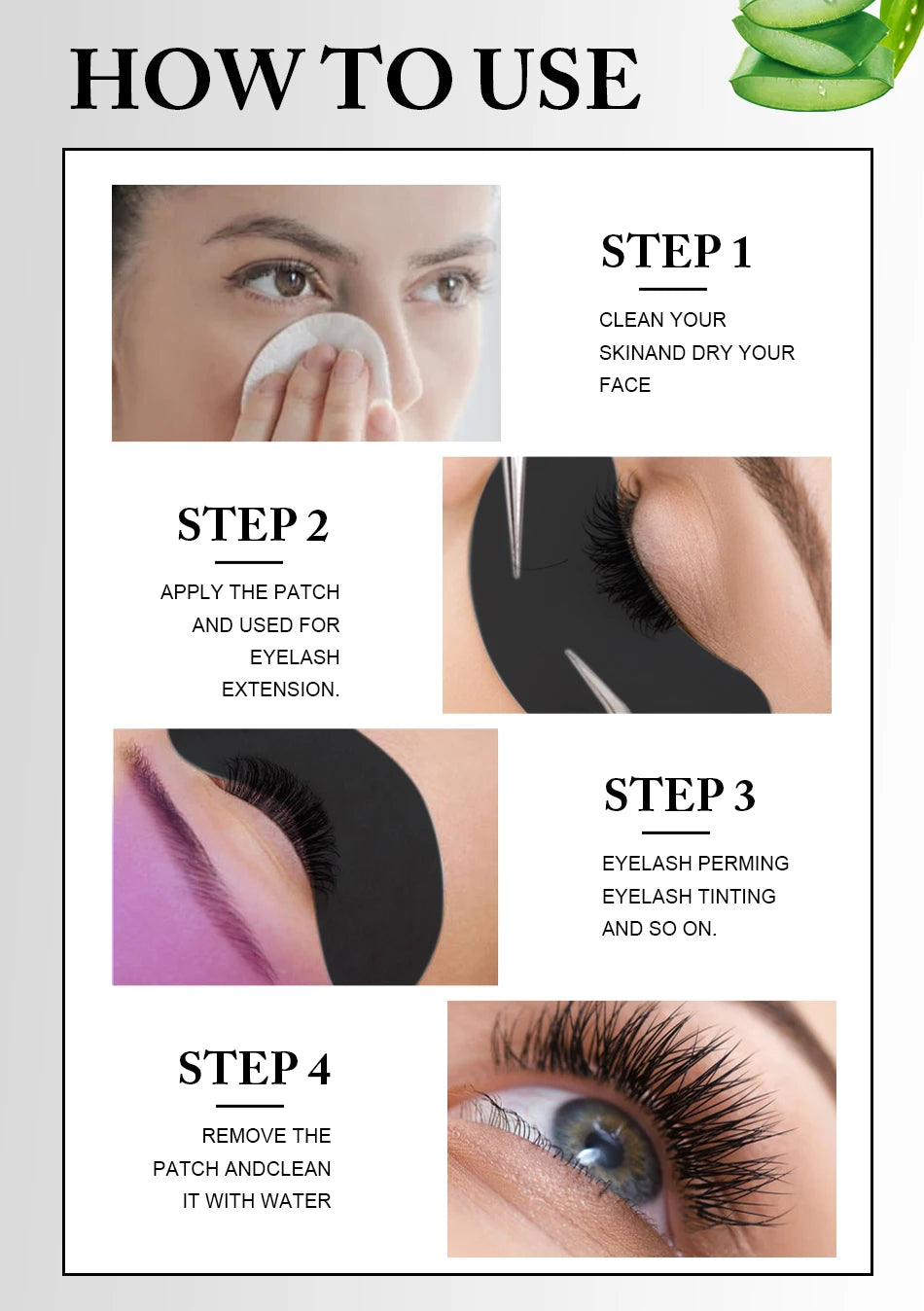 50Pairs Eyelash Pad Black Gel Hydrogel Eye Patch Grafting Under Eye Paper Sticker UV Pads Eye Protection