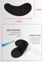 50Pairs Eyelash Pad Black Gel Hydrogel Eye Patch Grafting Under Eye Paper Sticker UV Pads Eye Protection