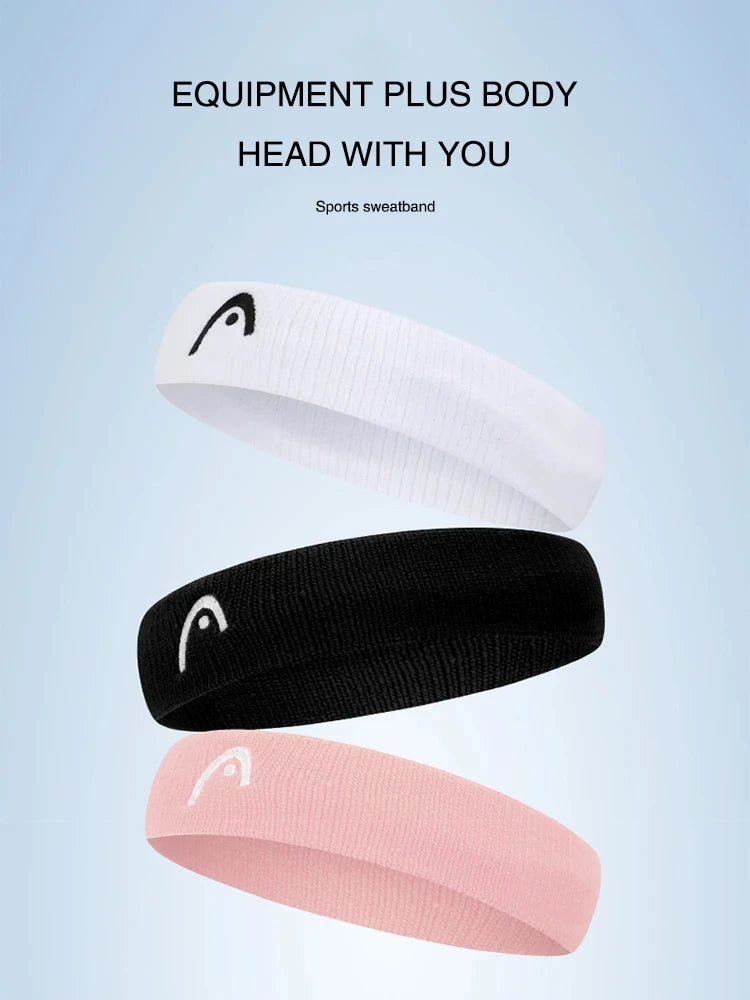 HEAD Tennis Sports Headbands Fitness Sweatband Badminton Yoga Basketball Running Sweatproof Sweat Hairbands For Men and Women