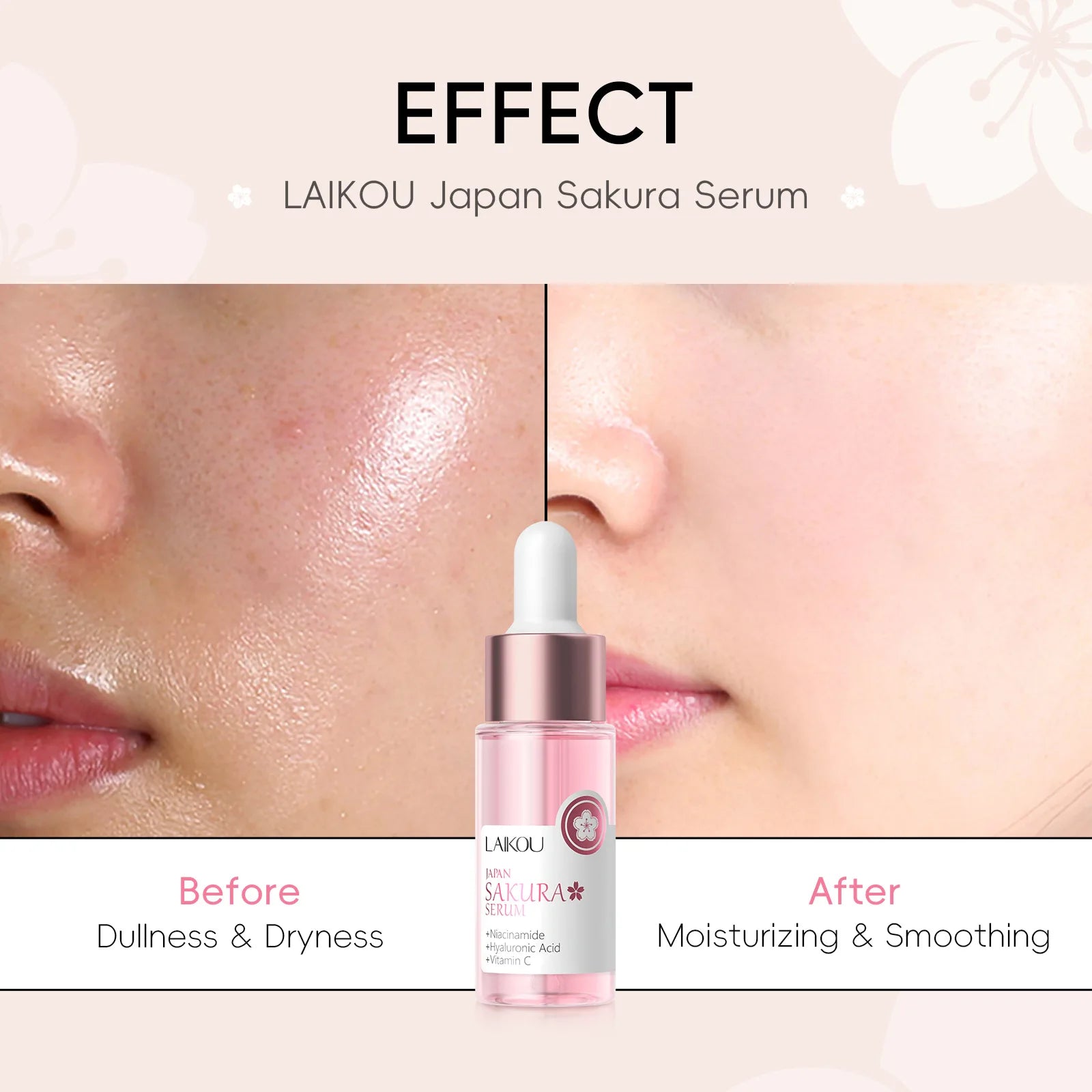 Japan Sakura Extract Serum Minimizes Pores Brightens Skin Hydrating Care Radiance Booster Long Lasting Effect 17ml
