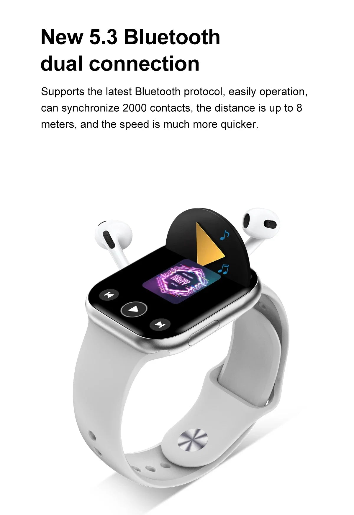 New DT Watch 10 Smartwatch 16GB Large Memory NFC 3D Stereo Vision Compass Muiti-Sport Mode Waterproof Bluetooth call Smartwatch