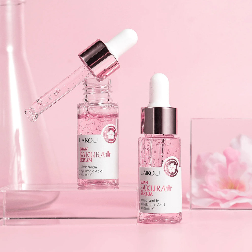 Japan Sakura Extract Serum Minimizes Pores Brightens Skin Hydrating Care Radiance Booster Long Lasting Effect 17ml