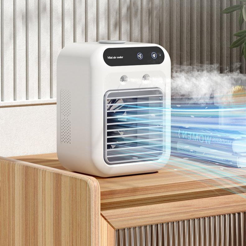 CoolCube Mini Air Cooler on a desk