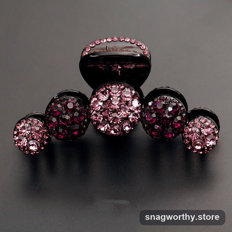GlimmerGrab Rhinestone Hair Claw Clip magenta | Snagworthy.store