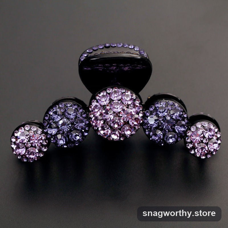 GlimmerGrab Rhinestone Hair Claw Clip violet | Snagworthy.store