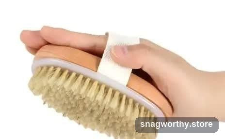 Wild Bristle Dry Body Brush held in hand | Snagworthy.store