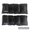 Pair of black 0.5kg ankle and wrist weight cuffs with strap fastening | Snagworthy.store
