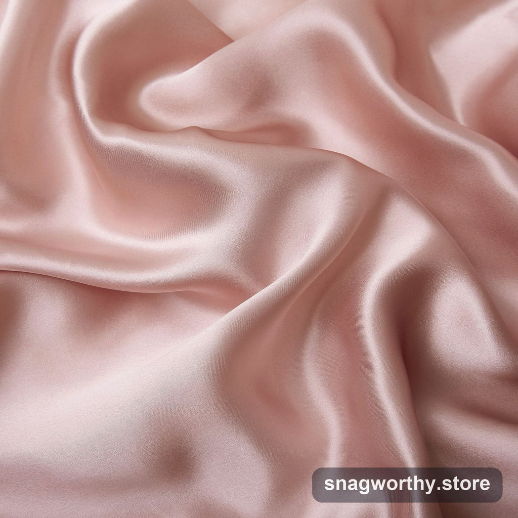 SilkSleep Satin Pillowcase rose fabric detail | Snagworthy.store