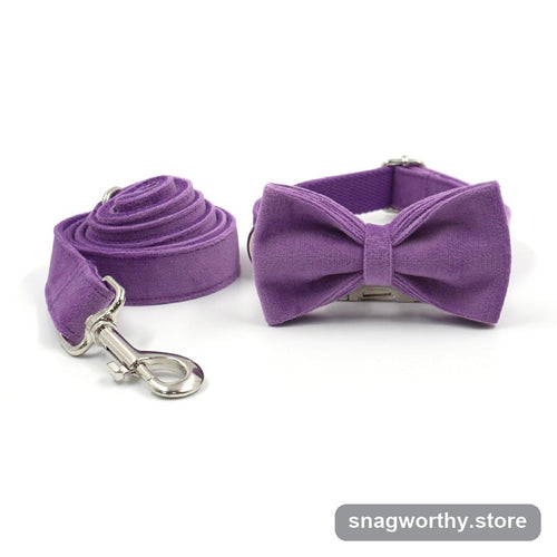 BowTie dog collar and leash set | Snagworthy.store