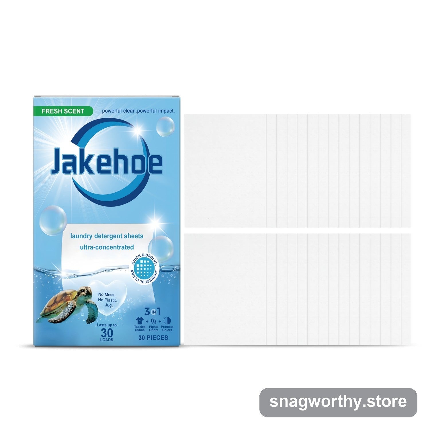 Laundry detergent sheets box and sheets | Snagworthy.store