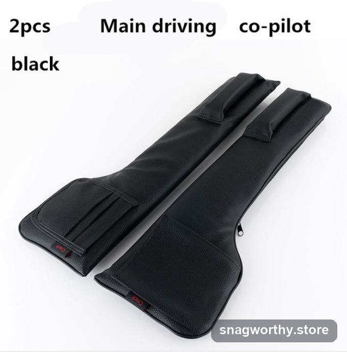 Car seat gap filler foam wedge pair installed | Snagworthy.store