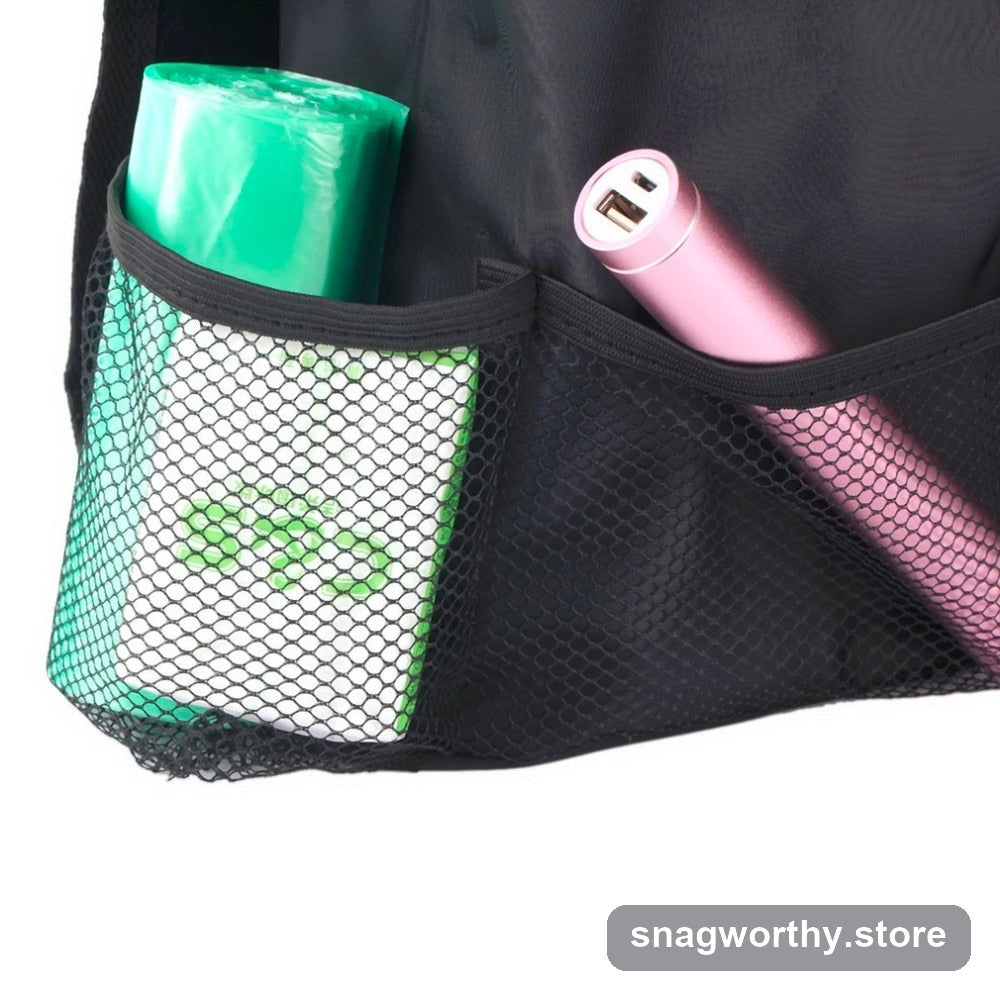 Car back seat organizer close up detail | Snagworthy.store